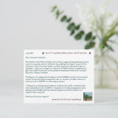 飼い犬のリード外し散歩を守れ 上院議員フェインスタイン ポストカード (スタンド正面)