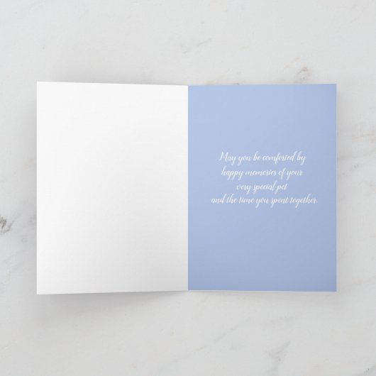 飼い犬の損失のための悔やみや弔慰を使って カード (内部)