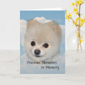 飼い犬の死の悔やみや弔慰 カード (黄色い花)