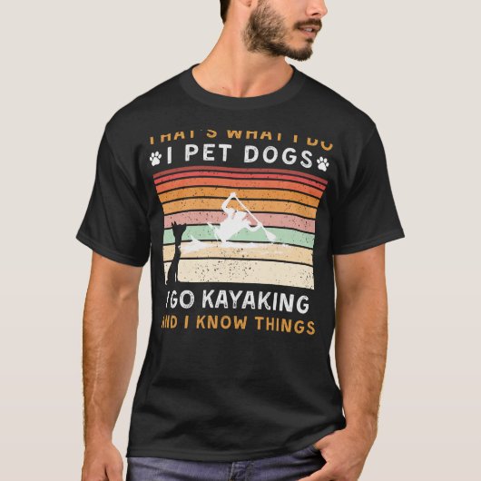 飼い犬カヤック知り合いおもしろいT Tシャツ (正面)