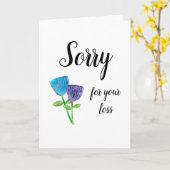 飼い犬猫の悔やみや弔慰の哀悼の言葉の花の挨拶 カード (黄色い花)