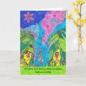 飼い猫が亡くなった時のカード – 男性 カード (黄色い花)