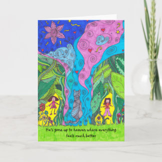 飼い猫が亡くなった時のカード – 男性 カード