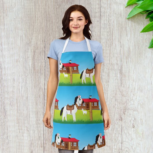 飼い猫とヤギの漫画 エプロン