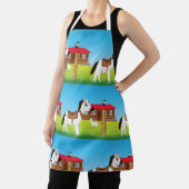 飼い猫とヤギの漫画 エプロン (インサイチュ)