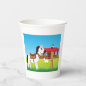 飼い猫とヤギの漫画 紙コップ (正面)