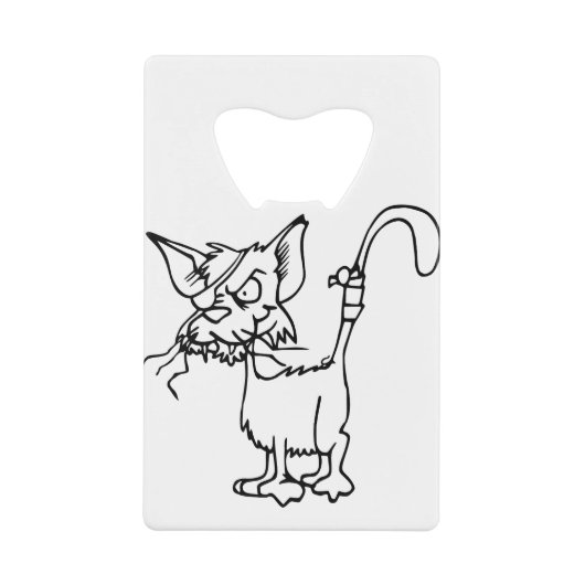 飼い猫のけがをした動物の包帯ネコ国内 クレジットカード栓抜き (正面)