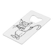 飼い猫のけがをした動物の包帯ネコ国内 クレジットカード栓抜き (正面アングル)