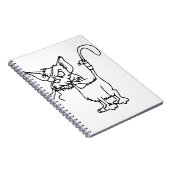 飼い猫のけがをした動物の包帯ネコ国内 ノートブック (右側)