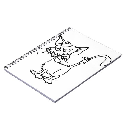 飼い猫のけがをした動物の包帯ネコ国内 ノートブック (左側)