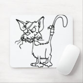飼い猫のけがをした動物の包帯ネコ国内 マウスパッド (マウス)