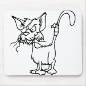 飼い猫のけがをした動物の包帯ネコ国内 マウスパッド (正面)