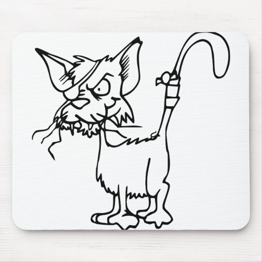 飼い猫のけがをした動物の包帯ネコ国内 マウスパッド (正面)
