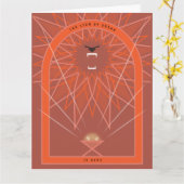 飼い葉の中のライオン カード (黄色い花)