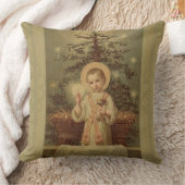 飼い葉桶による聖餐式を持つクリスマスの子供イエス・キリスト クッション (ブランケット)