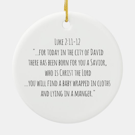飼い葉桶のかわいいメリーヨセフイエス・キリスト セラミックオーナメント (裏面)