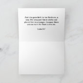 飼い葉桶のクリスマスカードのイエス・キリスト シーズンカード (内部)