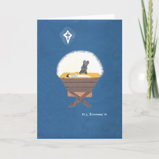 飼い葉桶のスコッチテリア シーズンカード (正面)