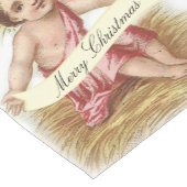 飼い葉桶のメリークリスマスのクリスマスのベビーイエス・キリスト ショートテーブルランナー (コーナー)