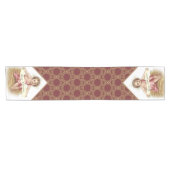 飼い葉桶のメリークリスマスのクリスマスのベビーイエス・キリスト ショートテーブルランナー (横)