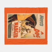 飼い葉桶の劇場ポスターのHoytのA犬 フリースブランケット (正面(横))