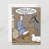 飼い葉桶の危険の出生場面 シーズンポストカード (正面/裏面)