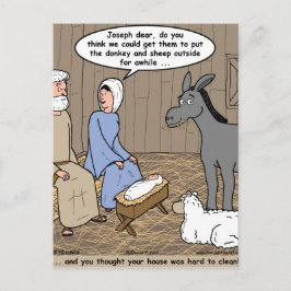 飼い葉桶の危険の出生場面 シーズンポストカード