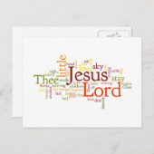 飼い葉桶キャロルで遠くに シーズンポストカード (正面/裏面)