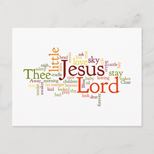 飼い葉桶キャロルで遠くに シーズンポストカード (正面)