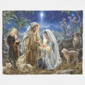 飼い遠くに主で フリースブランケット (正面(横))