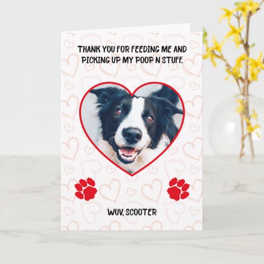 飼ってくれてフンを片付けてくれてありがとうね カード (黄色い花)