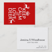 飼って下さい平静および愛シカ(どの背景色でも)を 名刺 (正面/裏面)