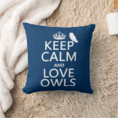 飼って下さい平静および愛フクロウ(どの色でも)を クッション (ブランケット)