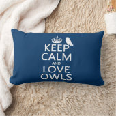 飼って下さい平静および愛フクロウ(どの色でも)を ランバークッション (ブランケット)