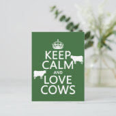 飼って下さい平静および愛牛(すべての色)を ポストカード (スタンド正面)