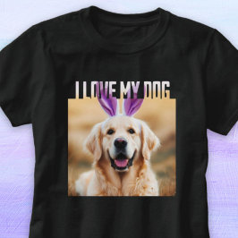 飼カスタム犬が大好きなペットの写真をアップロード Tシャツ