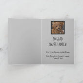 飼ユニーク主のペット誕生日フォトドッグ猫文字 カード (内部)