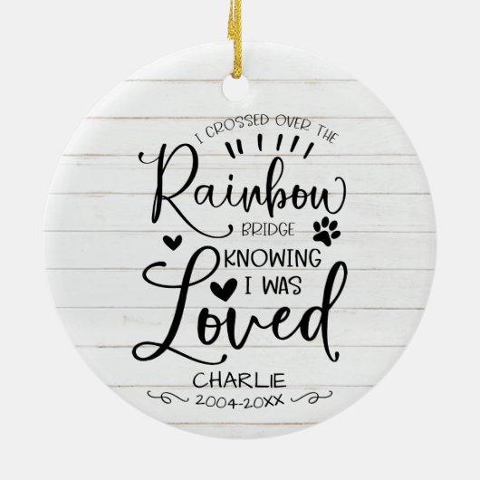 飼素朴家猫または犬ペット記念記念記念碑 セラミックオーナメント (裏面)