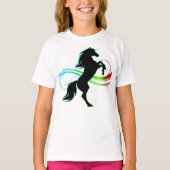 飼育カラフル馬女子Tシャツ Tシャツ (正面)