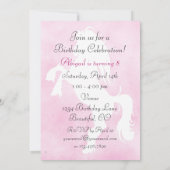 飼育シルエットホース誕生日招待状 招待状 (裏面)