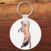 飼育ノルウェーフィヨルドホースキーチェーン キーホルダー (正面)