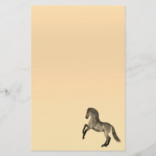 飼育バックスキン馬パステル文房具 便箋 (正面)