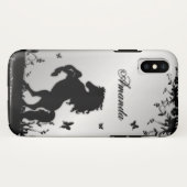飼育ブラックスタリオン/シルバーパーソナル Case-Mate iPhoneケース (裏面(横))