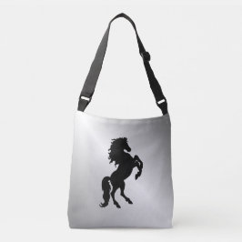 飼育ブラックスタリオン/ホースオンシルバー クロスボディバッグ