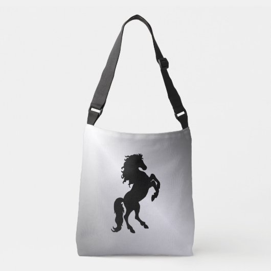 飼育ブラックスタリオン/ホースオンシルバー クロスボディバッグ (正面)