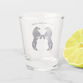 飼育ブラックワイルドウマースショットグラスカスタム文字 ショットグラス (裏面)