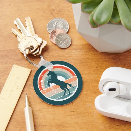飼育ブルーホースレトロサンセット キーホルダー (デスク)