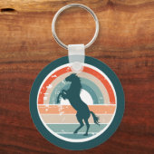 飼育ブルーホースレトロサンセット キーホルダー (正面)