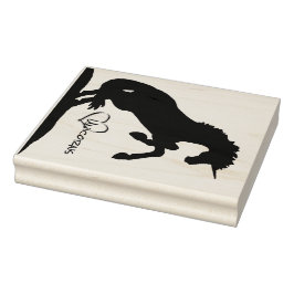 飼育ユニコーンシルエット(ハート) ラバースタンプ