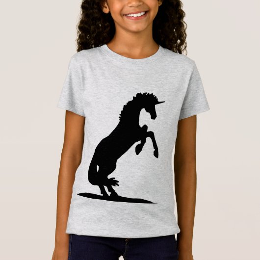 飼育ユニコーンシルエット Tシャツ (正面)